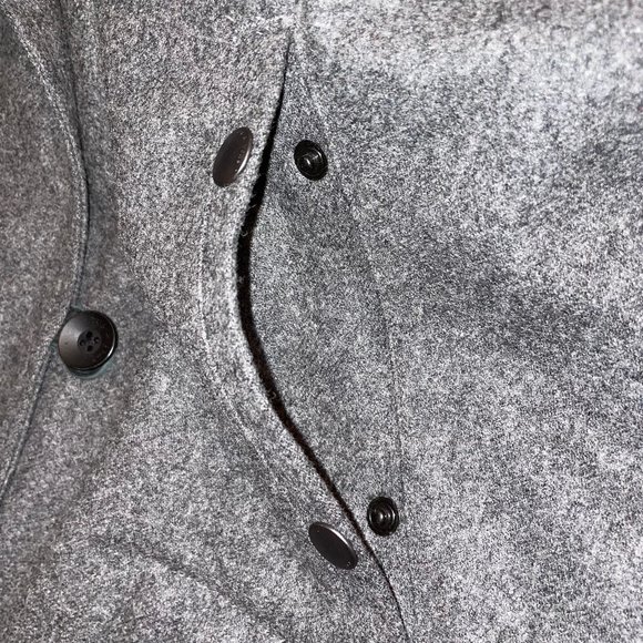 New Rag & Bone Wool Leather Faux Fur Trim Zip Up Hooded Coat Quilted Lining - Picture 8 of 15